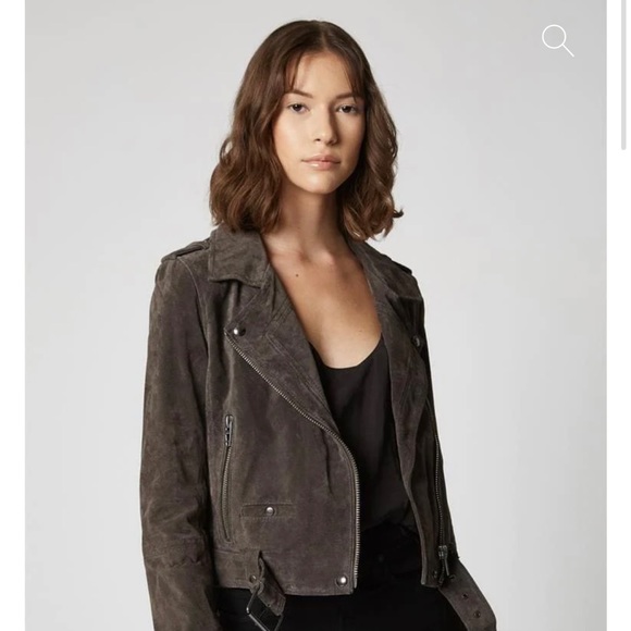 BlankNYC faux leather/suede jacket; grey - Picture 3 of 7